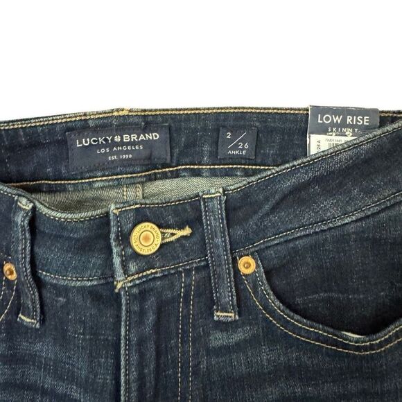 NEW Lucky Brand Lolita Low Rise Skinny Jeans Dark Wash Size 2 - Picture 3 of 5